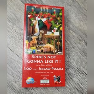 NWT SunsOut Spike's Not Gonna Like It! 300 Piece Jigsaw Puzzle - Red